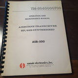 Sunair ASB 500 Operation & Maintenance Parts Manual.
