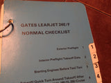 Gates LearJet 24E & 24F Normal, Emergency Checklist.