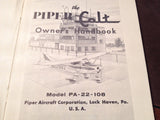 Piper Colt PA-22-108 Owner's Manual.