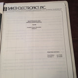 Baker Electronics M-1090 Install Service Manual.