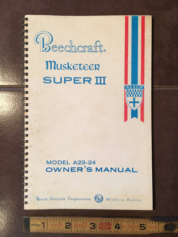 Beechcraft Musketeer Super III A23-24 Owner's Manual.
