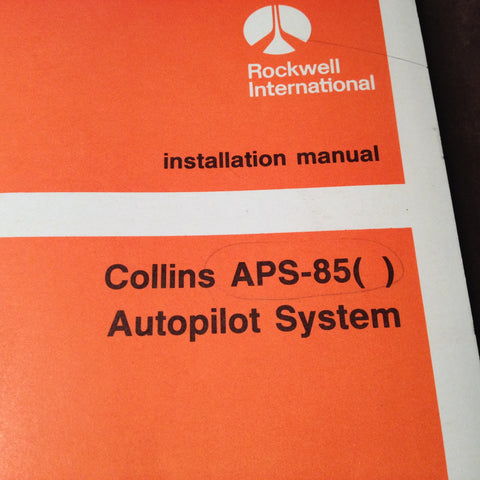 Collins APS 85 install, operation & ramp maintenance manual.