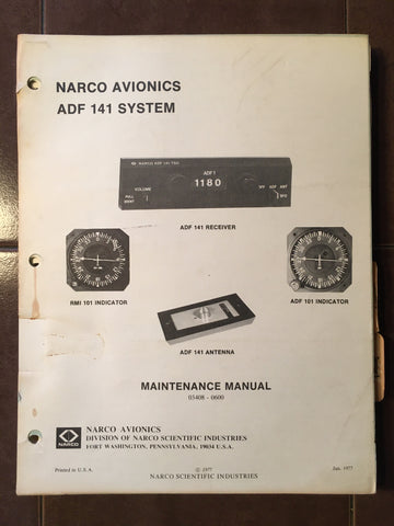 Narco ADF-141 Service & Parts Manual.