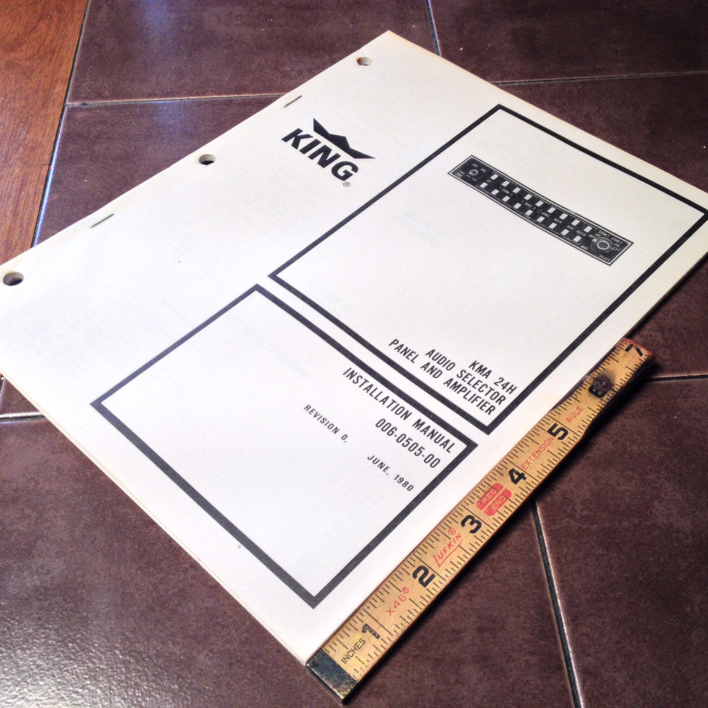 King KMA 24H Audio Install Manual.