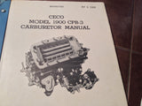 CECO Chandler Evans Model 1900 CPB-3 Carburetor Service Manual.