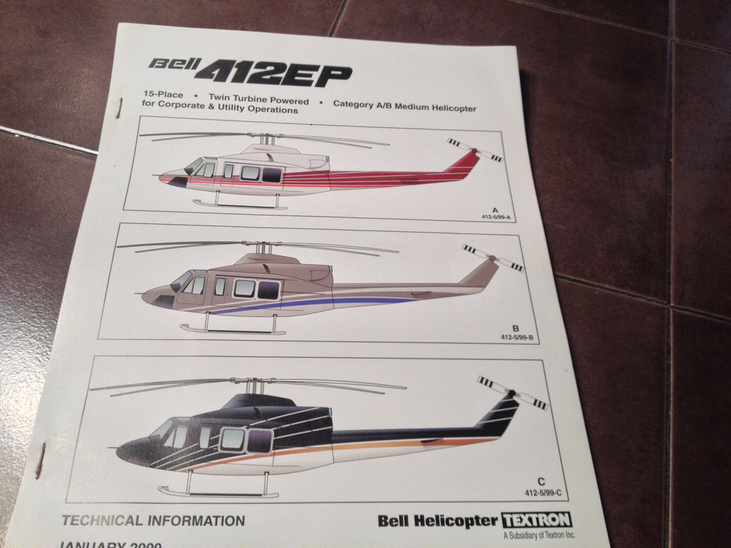 Bell 412EP Technical Information Booklet Manual.