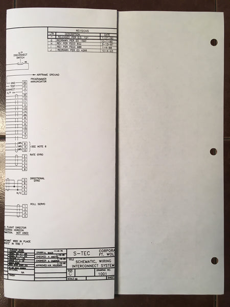 S-tec System 60-1 Autopilot Schematic, Installation Wiring Interconnec ...