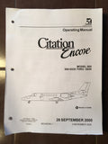 Cessna Citation Encore Model 560 Operating Manual.