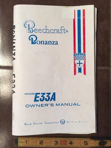 Beechcraft Bonanza E33A Owner's Manual.