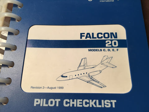 Falcon 20 Models C, D, E & F Pilots Checklist.