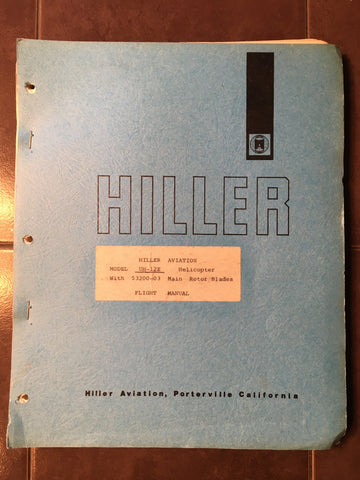 Hiller UH-12E Helicopter with 53200-03 Main Rotor Blades Flight Manual.