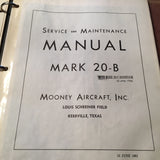 Mooney M-20B Service & Maintenance Manual with M-20C Addendum.