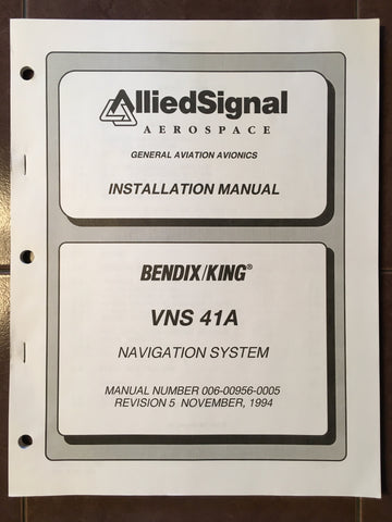 Bendix King VNS-41A Nav System Install Manual.