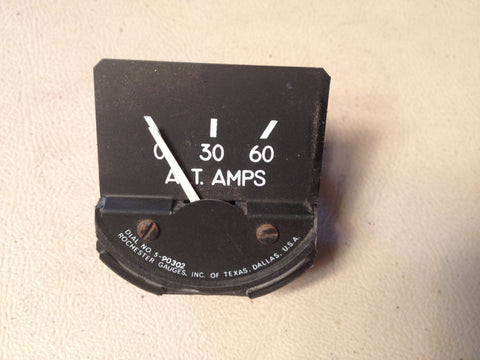 Alternator Amps Gauge, Rochester 5-90302.