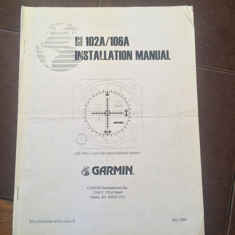 Garmin GI-102A & GI-106A Install Manual.