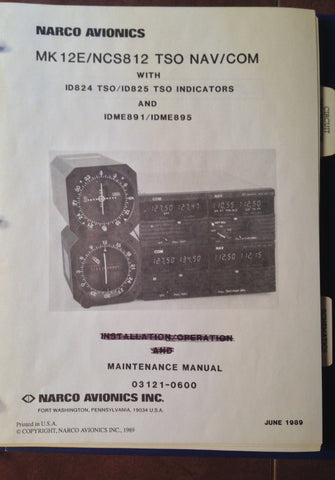Narco MK 12E & NCS 812 Service Manual.