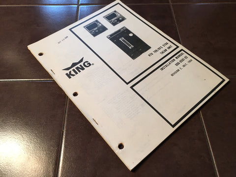 King KTU-709 & KFS-579A TACAN Install Manual.