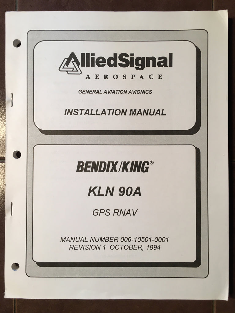 Kin Kl50 Guide Book King KLN-90A GPS Rnav Install Manual. – G's Plane Stuff