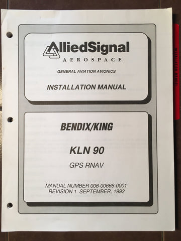 King KLN-90 GPS Rnav Install Manual.