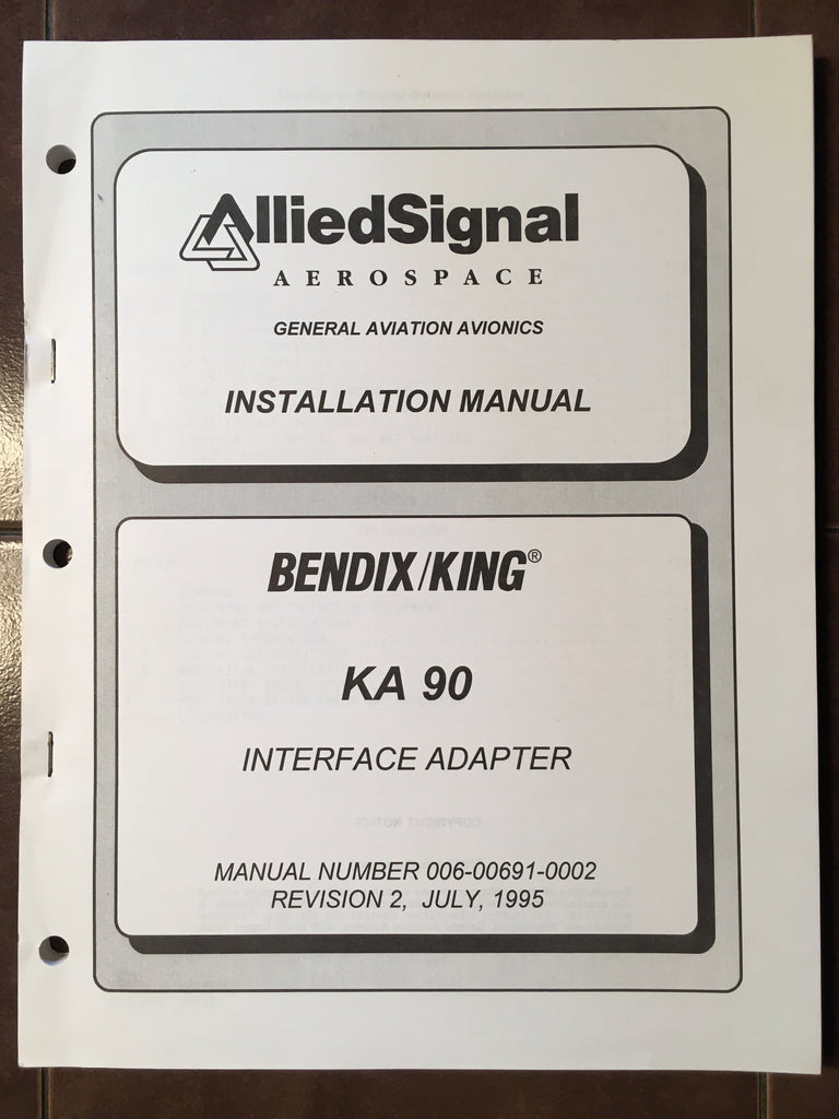 King KA-90 Interface Adapter Install Manual.