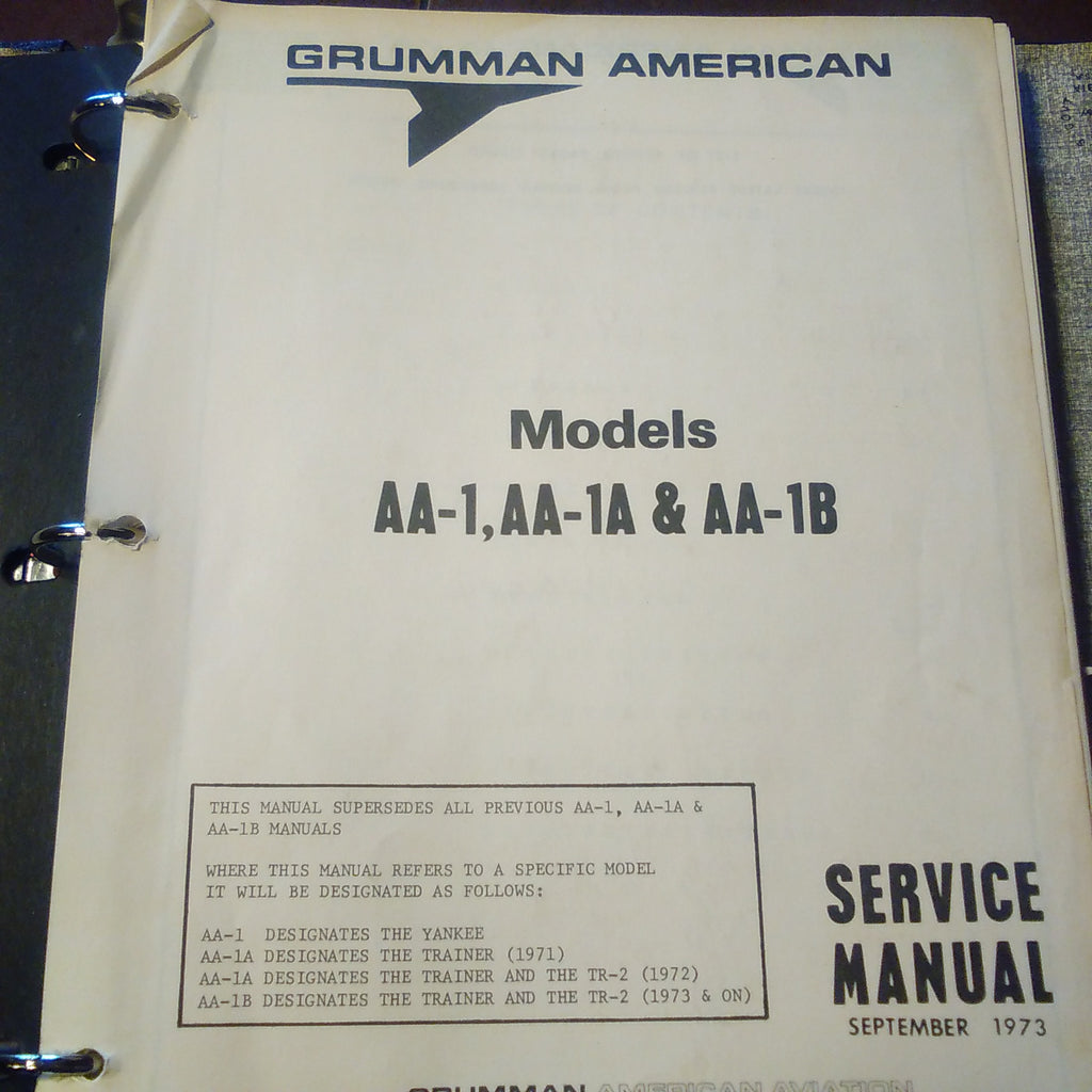 Grumman American AA-1, AA-1A & AA-1B Service Manual.