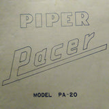 Piper Pacer PA-20 Parts Manual.