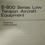 Bendix S-600 Low Tension Magnetos & Equipment Overhaul Manual.