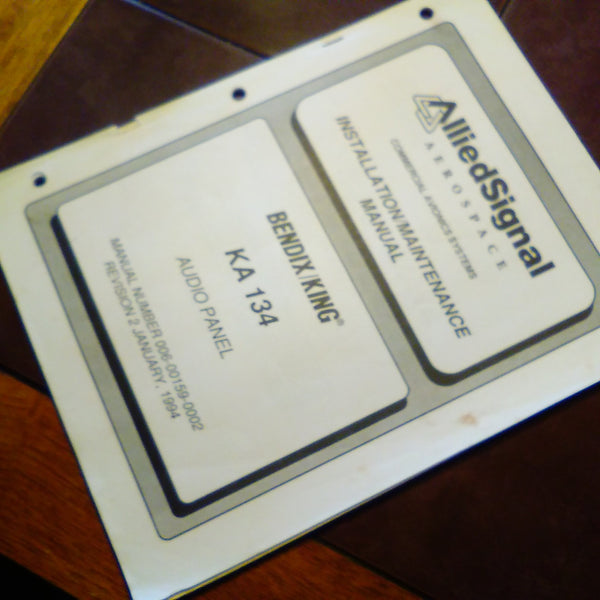 Bendix King KA134 Audio Panel Install & Maintenance Manual. G's