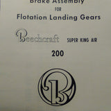 Beechcraft Brake Assembly pn 101-8002-3 for Flotation Gear Service Manual.
