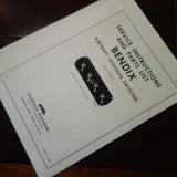 Bendix Aircraft Ignition Switches Type EW-L Service & Parts Manual.  Circa 1947.
